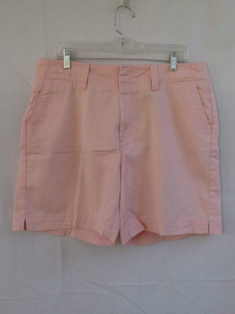 Dockers Shorts Baby Pink Ultra Hi Rise Flat Front 100% Cotton Denim Plus Size 16